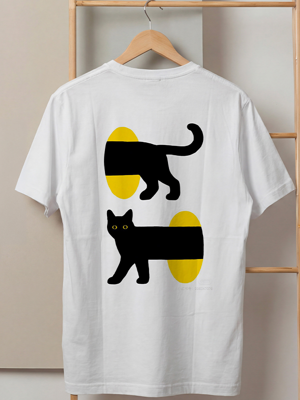 T-shirt-M.Yellow Kitten-front